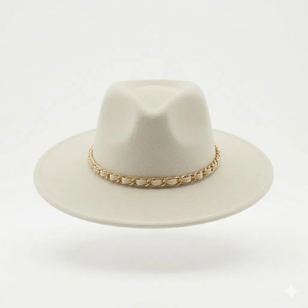 Chapeau écru tressé KAHL Paris