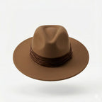Chapeau camel à bande velours KAHL Paris
