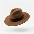 Chapeau camel à bande velours KAHL Paris
