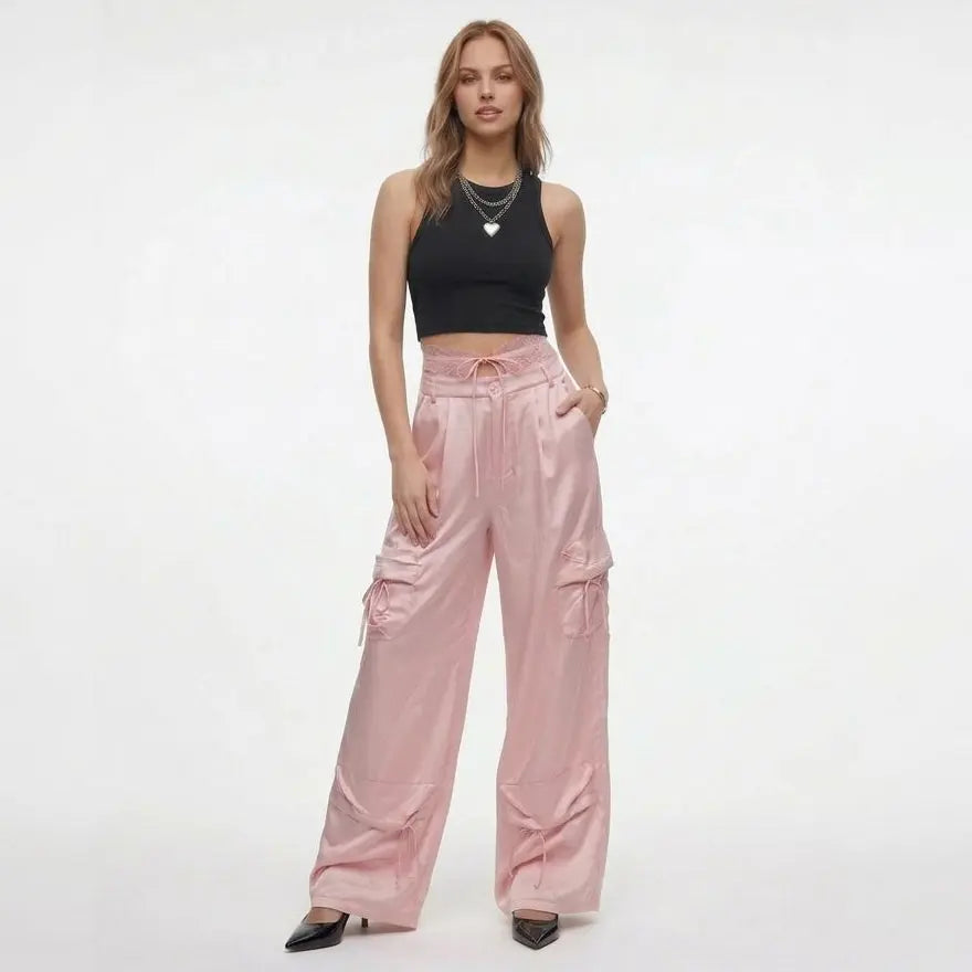 Pantalon cargo dentelle KAHL Paris