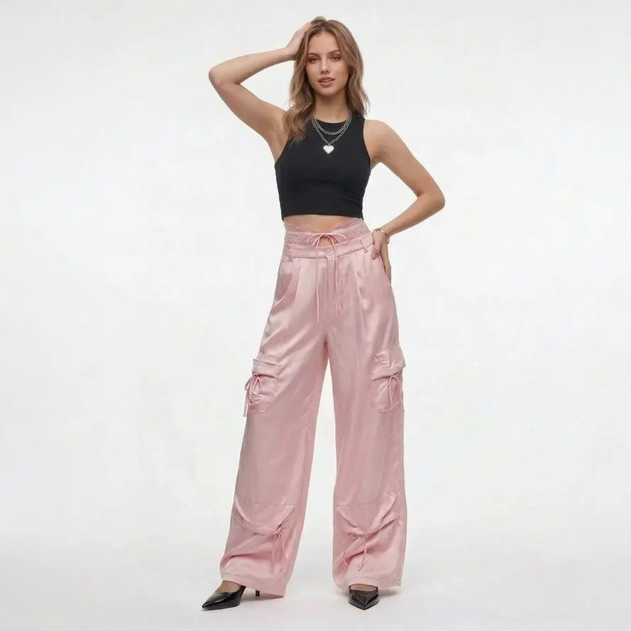 Pantalon cargo dentelle KAHL Paris