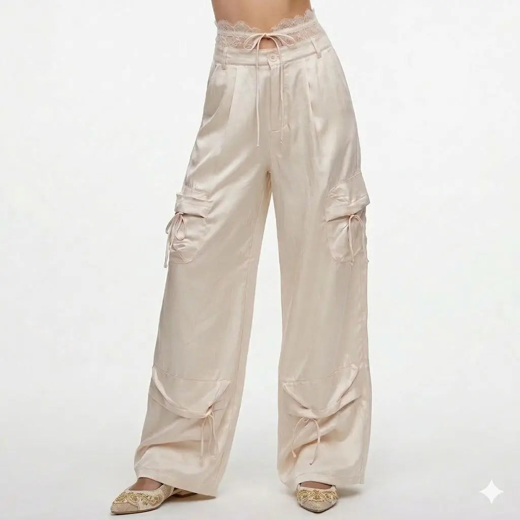 Pantalon cargo dentelle KAHL Paris