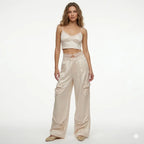 Pantalon cargo dentelle KAHL Paris